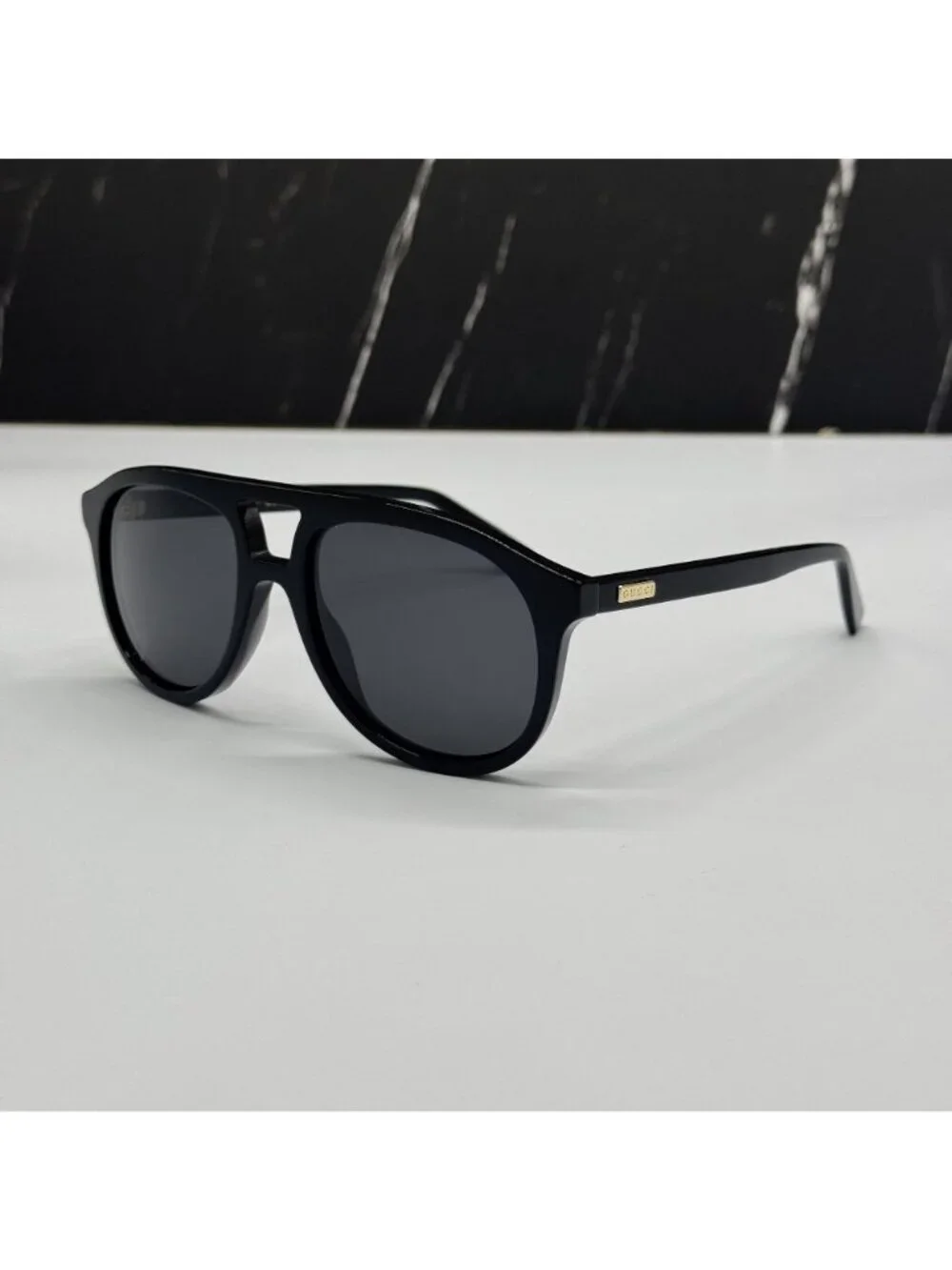 NEW GUCCI GG1320S 004 SUNGLASSES BLACK AVIATOR UNISEX GUCCI EYEWEAR